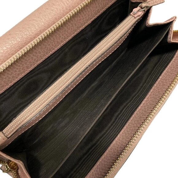 Auth GUCCI Interlocking G 449397 Pink Leather - Long Wallet - Picture 4 of 15